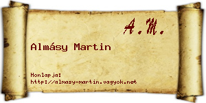 Almásy Martin névjegykártya