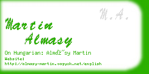 martin almasy business card